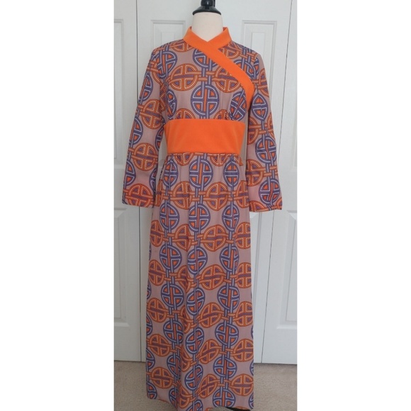 Vintage Dresses & Skirts - Vintage Kimono Style Maxi Dress